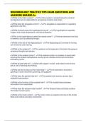 NEUROBIOLOGY PRACTICE TIPS EXAM QUESTIONS AND ANSWERS GRADED A&plus;