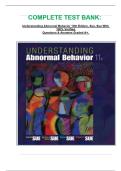 Latest Update 2026 &vert; Understanding Abnormal Behavior Test Bank &lpar;11th Edition&rpar; &vert; Exam Prep &vert; Graded A&plus; &vert; David Sue&comma; Derald Wing Sue & Stanley Sue