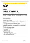 ACTUAL 2025 AQA A-LEVEL ENGLISH LITERATURE B Paper 1A Literary Genres&colon; Aspects of Tragedy  Question Paper & Mark Scheme &lpar;Merged&rpar; Wednesday 14 May 2025 &lbrack;VERIFIED&rsqb; 