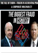 MBA PRESENTATION ON THE ENRON SCANDAL 2001-A&plus;GRADE