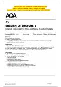 ACTUAL 2025 AQA AS ENGLISH LITERATURE B Paper 2A  Literary Genres&colon; Prose and Poetry &ndash; Aspects of Tragedy   Question Paper & Mark Scheme &lpar;Merged&rpar; Friday 23 May 2025 &lbrack;VERIFIED&rsqb; 