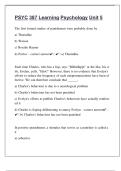 PSYC 387 - UNIT 5 &lpar;2025&rpar; Actual Exam Questions and Answers A&plus; Graded