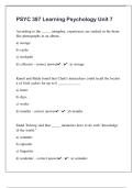 PSYC 387- Unit 7 &lpar;2025&rpar; Actual Exam Questions and Answers A&plus; Graded