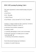PSYC 387 Learning Psychology Unit 6 &lpar;2025&rpar; Actual Exam Questions and Answers A&plus; Graded&period;
