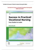 Latest Update 2026 &vert; Success in Practical&sol;Vocational Nursing&colon; From Student to Leader Test Bank &lpar;9th Edition&rpar; &vert; Exam Prep &vert; Graded A&plus; &vert; Patricia Knecht