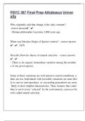 PSYC 387 Final Prep Athabasca University exam &lpar;281 questions&rpar; with 100&percnt; accurate solutions