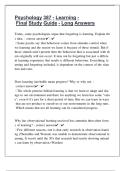 Psychology 387 - Learning - Final Study Guide - Long Answers&period;pdf