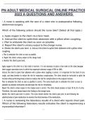 PN Adult Medical Surgical &ndash; Online Practice 2023 A Questions and Answers&comma; Practical Nursing &lpar;PN&rpar;&comma; Adult Med-Surg Exam Preparation