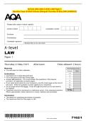 ACTUAL 2025 AQA A-LEVEL LAW Paper 1   Question Paper & Mark Scheme &lpar;Merged&rpar; Thursday 22 May 2025 &lbrack;VERIFIED&rsqb; 