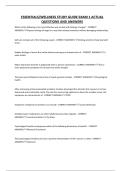 ESSENTIALS WELLNESS STUDY GUIDE EXAM 1 ACTUAL QUESTIONS AND ANSWERS