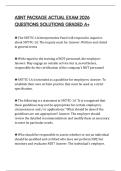 ASNT PACKAGE ACTUAL EXAM 2026 QUESTIONS SOLUTIONS GRADED A&plus;