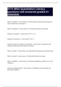 D771 WGU Quantitative Literacy questions well answered graded A&plus; 2025&sol;2026
