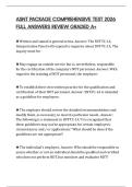 ASNT PACKAGE COMPREHENSIVE TEST 2026 FULL ANSWERS REVIEW GRADED A&plus;