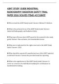 ASNT STUDY GUIDE INDUSTRIAL RADIOGRAPHY RADIATION SAFETY FINAL PAPER 2026 SOLVED ITEMS ACCURATE