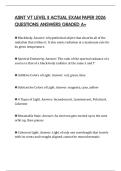ASNT VT LEVEL II ACTUAL EXAM PAPER 2026 QUESTIONS ANSWERS GRADED A&plus;
