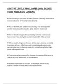 ASNT VT LEVEL II FINAL PAPER 2026 SOLVED ITEMS ACCURATE MARKING