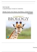 TEST BANK - CAMPBELL BIOLOGY&colon; CONCEPTS AND CONNECTIONS&comma; 10TH EDITION &vert; All Chapters&period;