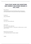 TEAS STUDY QUIDE 2026 QUESTIONS AND CORRECT SOLUTIONS GRADED A&plus; 100&percnt; PASS