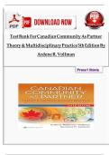 Test Bank for Canadian Community as Partner Theory & Multidisciplinary Practice 5th edition By Ardene R&period; Vollman