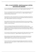 HESI 1 - V1 and V2 REVIEW - Health Assessment 1 ACTUAL QUESTIONS AND ANSWERS