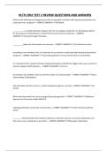 HLTH 2301 TEST 2 REVIEW QUESTIONS AND ANSWERS