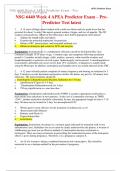 NSG 6440 Week 4 APEA Predictor Exam &ndash; PrePredictor Test latest