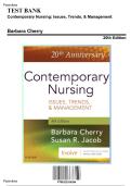 Test Bank - Contemporary Nursing&colon; Issues&comma; Trends&comma; & Management 8th Edition by Cherry &vert; All chapters&period;