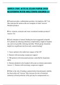 ASPEN CNSC ACTUAL EXAM PAPER 2026 QUESTIONS WITH SOLUTIONS GRADED A&plus;