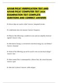ASVAB PICAT VERIFICATION TEST AND ASVAB PICAT COMPUTER TEST 2026 EXAMINATION TEST COMPLETE QUESTIONS AND CORRECT ANSWERS