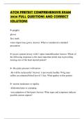 ATCN PRETEST COMPREHENSIVE EXAM 2026 FULL QUESTIONS AND CORRECT SOLUTIONS