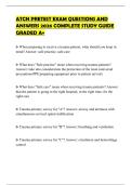 ATCN PRETEST EXAM QUESTIONS AND ANSWERS 2026 COMPLETE STUDY GUIDE GRADED A&plus;