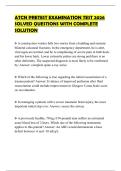 ATCN PRETEST EXAMINATION TEST 2026 SOLVED QUESTIONS WITH COMPLETE SOLUTION