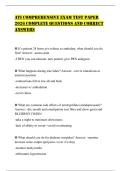 ATI COMPREHENSIVE EXAM TEST PAPER 2026 COMPLETE QUESTIONS AND CORRECT ANSWERS