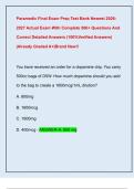 Paramedic Final Exam Prep Test Bank Newest 2026-  2027 Actual Exam With Complete 500&plus; Questions And  Correct Detailed Answers &lpar;100&percnt;Verified Answers&rpar;  &vert;Already Graded A&plus;&vert;Brand New&excl;&excl; 