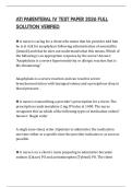 ATI PARENTERAL IV TEST PAPER 2026 FULL SOLUTION VERIFIED