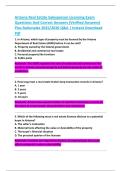 Arizona Real Estate Salesperson Licensing Exam  Questions And Correct Answers &lpar;Verified Answers&rpar;  Plus Rationales 2025&sol;2026 Q&A &vert; Instant Download  Pdf 