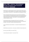 WGU C389 - Science&comma; Technology & Society questions well answered graded A&plus; 2025&sol;2026
