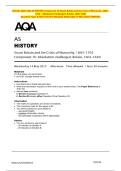 ACTUAL 2025 AQA AS HISTORY Component 1D Stuart Britain and the Crisis of Monarchy&comma; 1603 1702 &ndash; Absolutism Challenged&colon; Britain&comma; 1603&ndash;1649   Question Paper & Mark Scheme &lpar;Merged&rpar; Wednesday 14 May 2025 &lbrack;VERIFIED&rsqb; 