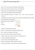 Bio 207 &ndash; Exam 1  Questions and Verified Answers &vert; Comprehensive Physiology Review &vert; 100&percnt; Correct Exam Material