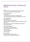 NSG 320 exam 4 topic 12 seizures and strokes Questions And Answers With Verified Study Solutions Rated A&plus;
