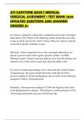 ATI CAPSTONE ADULT MEDICAL SURGICAL ASSESSMENT 1 TEST BANK 2026 UPDATED QUESTIONS AND ANSWERS GRADED A&plus;