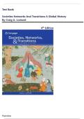 Test Bank - Societies Networks and Transitions A Global History 4th Edition by Craig A&period; Lockard&vert; All Chapters&period;