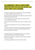 ATI COMMUNITY HEALTH PROCTORED CERTIFICATION EVALUATION EXAMS 2026 EXAM SCRIPT WITH ANSWERS