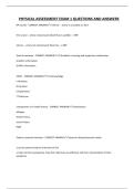 PHYSICAL ASSESSMENT EXAM 1 QUESTIONS AND ANSWERS&period;