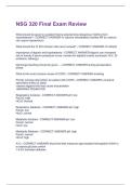 NSG 320 Final Exam Review Questions And Answers With Verified Study Solutions Rated A&plus;