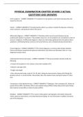 PHYSICAL EXAMINATION CHAPTER 30 MOD 2 ACTUAL QUESTIONS AND ANSWERS