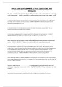OPSM 3380 &lpar;UNT&rpar; EXAM 3 ACTUAL QUESTIONS AND ANSWERS