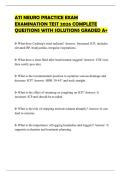 ATI NEURO PRACTICE EXAM EXAMINATION TEST 2026 COMPLETE QUESTIONS WITH SOLUTIONS GRADED A&plus;