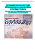 Beckmann and Ling&rsquo;s Obstetrics and Gynecology &ndash; Test Bank &lpar;8th Edition&rpar; Dr&period; Robert Casanova &vert; Chapters 1&ndash;50 &vert; Complete Verified Exam Questions and Answers