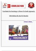 Test Bank For Sociology A Down to Earth Approach&comma; 15th Edition by Jim M&period; Henslin